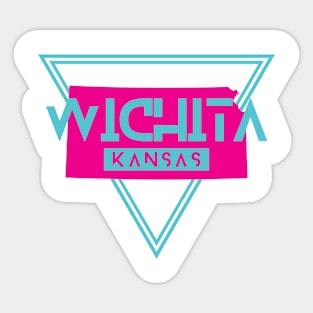 Wichita Kansas Retro Vintage Triangle KS Sticker